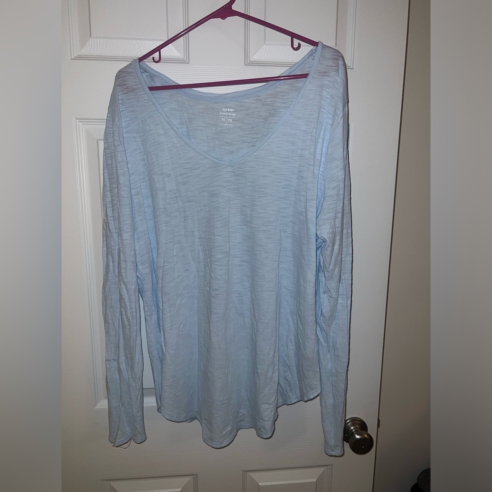 Blue everywhere fit long sleeve tshirt